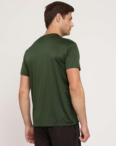 Real Essentials 5 Pack: Men’s Short Sleeve Dry Fit T-Shirts – Moisture Wicking Athletic Workout Gym Fitness Casual Tees