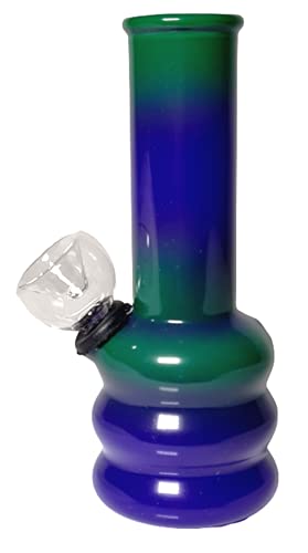 Handgefertigte Rasta Bong Reisebong Glasröhrchen Borosilikatglas Mini Hookah 12,7 cm günstig (SG-08)