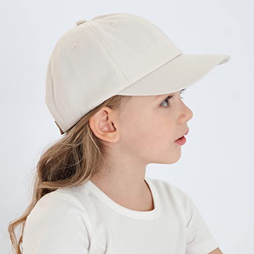 BQUBO Toddler Baseball Cap Baby Sun Hat Cotton Caps Unisex Baby Trucker Hat Adjustable Cap with Ponytail for Boys Girls 6M-6Y2