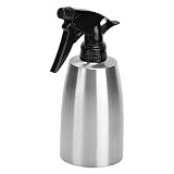 HERCHR Spruzzini Vuoti per Capelli Pulizia, 400 ML Bottiglie di acciaio inossidabile Vuote con Testina Regolabile, multifunzione Grilletto Spruzzatore per Piante Giardino