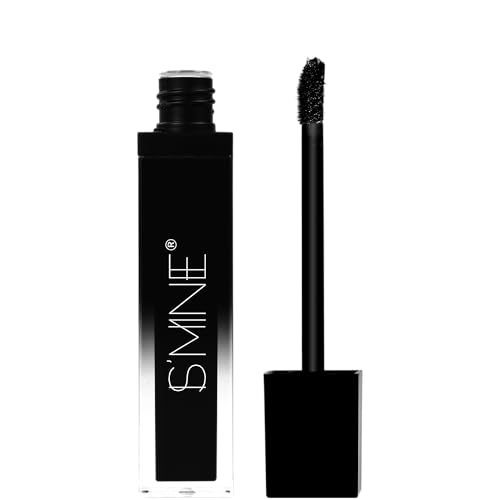 ISMINE Black Matte Liquid Lipstick Non-stick Cup Vegan Velvet Waterproof Long Lasting Liquid Lipstick (#23 7ml/0.24 fl oz)