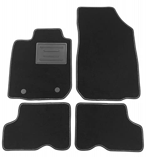 ASC Tapis de voiture SANDERO-STEPWAY 2012-2019 avec talonnette et boutons