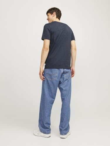 JACK & JONES Herren JJORGANIC Melange Tee SS ON, Insignia Blue/C W. Insignia Bl, XXL – Ansicht 3