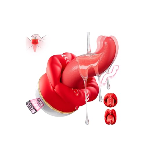 #VerdientProvisionen<br>Sex Spielzeug für die Frau Solo 9 Peristaltik Leck 9 Biss Modi XXL Lippen Vibratorensets für Frauen Klitoris Stimulator für Sie Zungen Vibrator Sex Toyset für Woman Vibration für Frauen