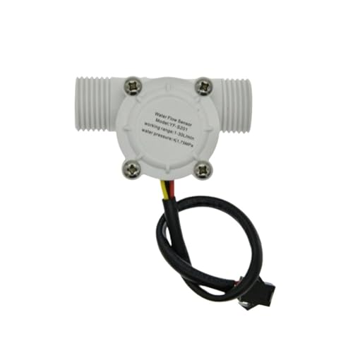 庭のホース散水メーター YF-S201 12V DC5-18V 流量計制御液体水流量センサースイッチ 1-30L/分 2.0MPa(YF-S201 white)