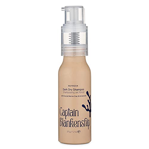 Captain Blankenship Refresh Dry Shampoo Powder For Light Brown To Dark Hair, Absorbs Oil And Boosts Volume, All Natural, Cruelty Free, Beach Rose Scent, Non-Aerosol, 1.2 Oz Powder Sprayer In Aluminum Bottle #TOP15