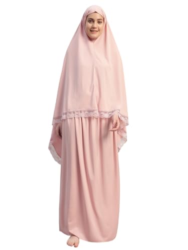Women's Two-Piece Islamic Prayer Dress – Jilbab Abaya Set, M...