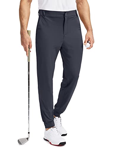 Soothfeel Men's Golf Joggers Pants With 5 Pockets Slim Fit Stretch Sweatpants Running Travel Dress Work Pants For Men(Dark Grey, M #TOP14