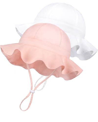 Baby Sun Hat Kids with UPF 50+ Sun Protection Wide Brim Adjustable Beach Hats for Boys Girls