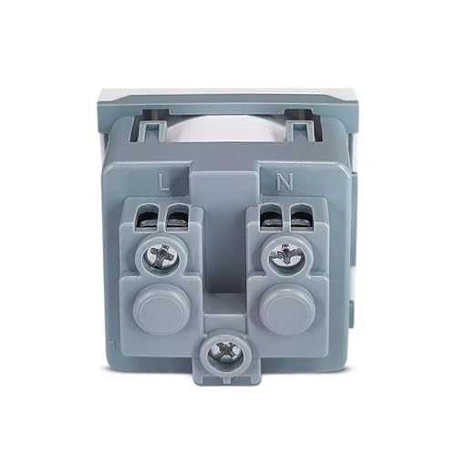 Image of MX 3-Pin German Schuko Socket with Shutter - 2 Module 13A 250V - Compatible with European & UK Brands - 45x45mm Modular Socket Plate