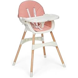 Trona Asalvo Rosa Innovaciones MS 2041 - Trona Para Bebe Mika, Convertible En Silla - 2 En 1 - Doble Bandeja, Evolutiva Y Segura, Niñas, color Rosa, 3000 g