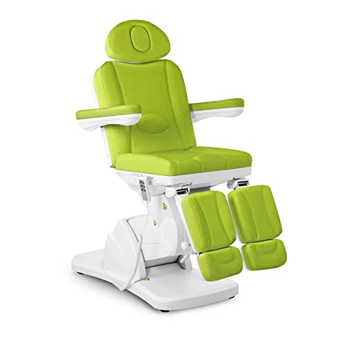 Physa Fauteuil De Pédicure Soins Esthétique Cosmétique LA PAZ Green (4 Moteurs Électriques, Dossier Et Siège Réglables, Télécommande)