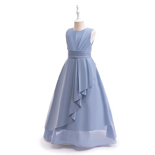 Junior Bridesmaid Dresses Flower Girl Formal Wedding Guest Pageant Fancy Long Maxi Dress Elegant Party Gown3