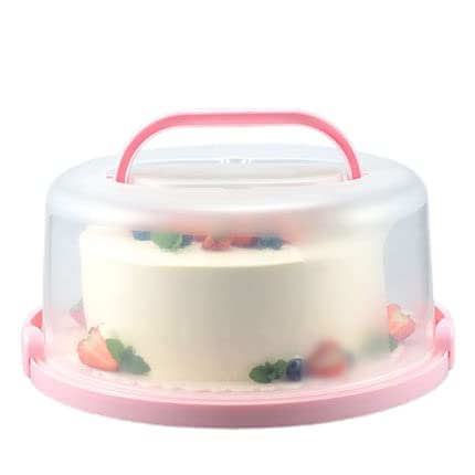 Nvaziop Large 10 Inch Cake Carrier Keeper Stand With Handles And Lids Container For Transport Cake Holder Tray With Cover Round Cupcake Storage Kitchen Cooking Box Large #TOP5