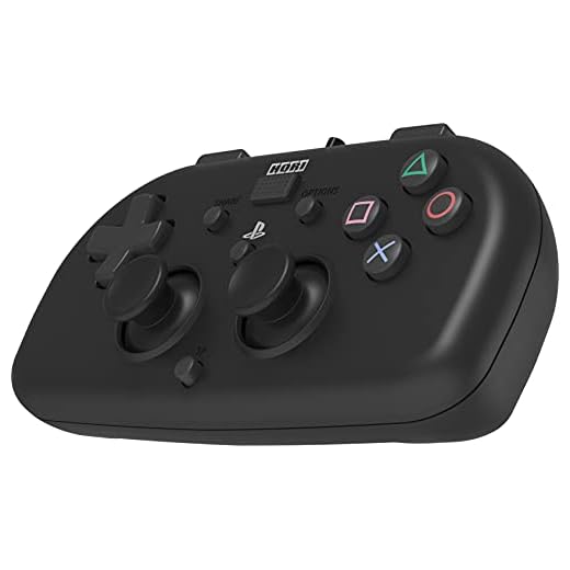 Hori - Mando Mini Con Cable, Color Negro (PS4)