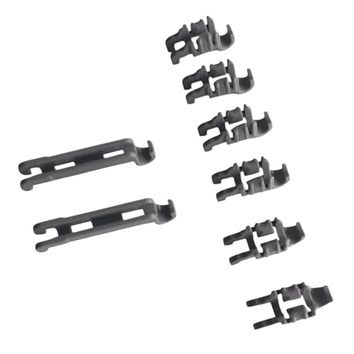 MDS Ersatzteile Klammer Lager Clips Befestigung Set für Spülmaschine Klappstachelreihen Unterkorb kompatibel mit Bosch Siemens Neff Constructa 00611472 611472