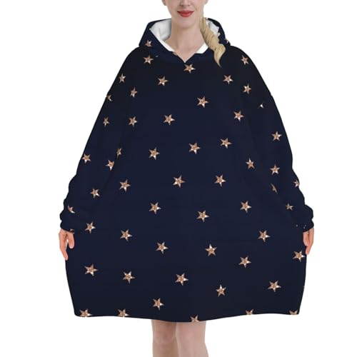 Couverture à capuche oversize femme paillettes rose bleu or