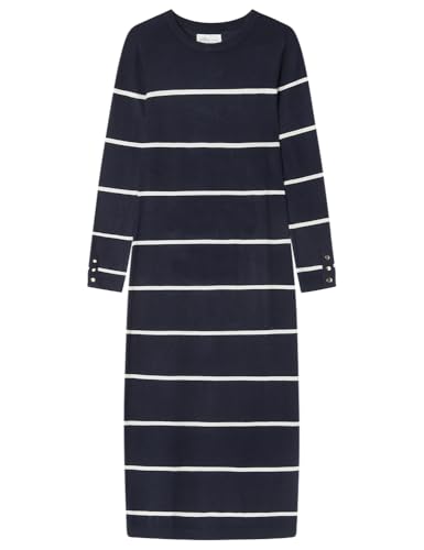 SPRINGFIELD Damen 1338695 midi Strick-mit Knöpfe und Manschetten, Marineblau, L