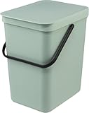 Brabantia Sort & Go 25L Cubo de basura (verde jade), cubo basura reciclaje con...