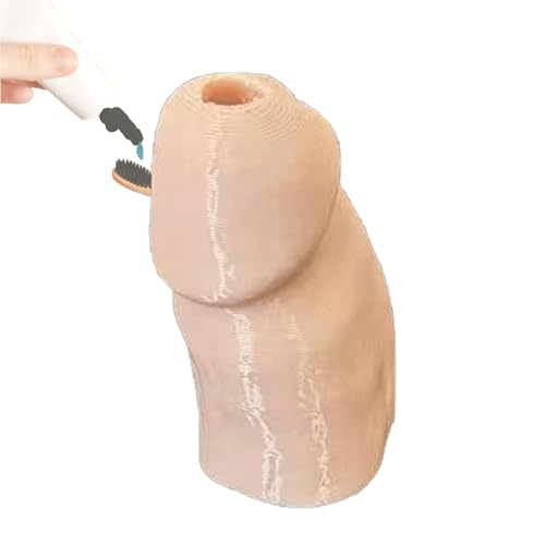 Funny Penis Toothpaste Dispenser Funny Toothpaste Cap Prank Toothpaste Caps Holder Gifts for Bathroom Humor Fun Toothpaste Topper Novelty Gag Gifts for Adults Universal Bathroom Decor(Skin)