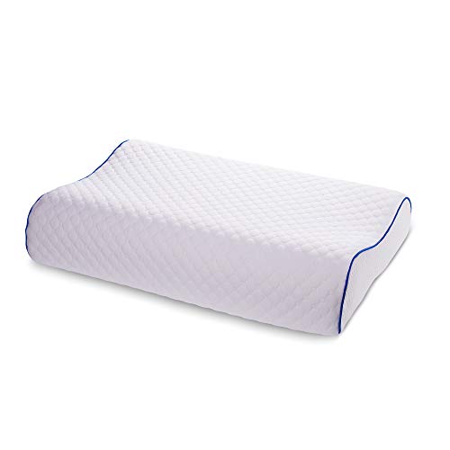 🔥 Flash Sale Memory Foam Pillow, Contoured Neck Pillow for Back Support, Comfortable Pillows for Sleeping, with Removable Pillowcase with Zipper, Breathable Memory Foam (Standard Size)