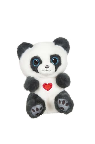 Gipsy Toys – Peluche Panda « CUTYDOOS Love » – 13 CM – Gris Ardoise avec CŒUR Brode - Cadeau St Valentin ET FÊTE des MÈRES