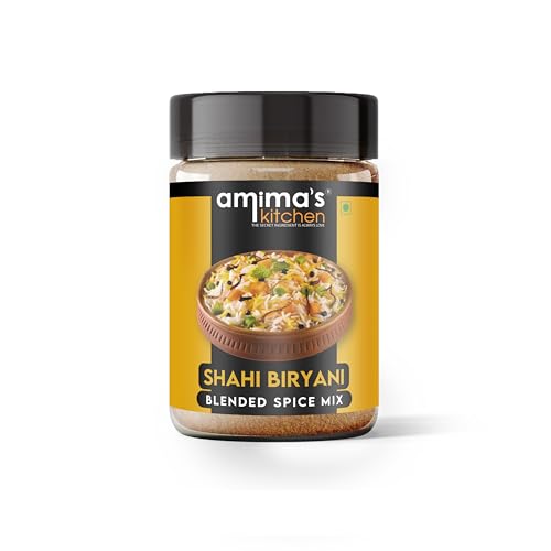 Amima's Kitchen Shahi Biryani Jain Spice Mix (No Onion No Garlic) – 100 Grams | Blended Spice Mix | For Healthy and Delicious Cooking | No Synthetic Flavour & Color | Ready Masala Powder