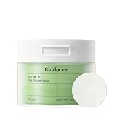 Biodance Sea Kelp Gel Toner Pads, Calming & Soothing for Sensitive Skin, Oil & Sebum Control, Blemish Care, Gentle Exfoliating Toner Pads, Korean Skincareㅣ4.93 fl.oz.(140g)*60Pads