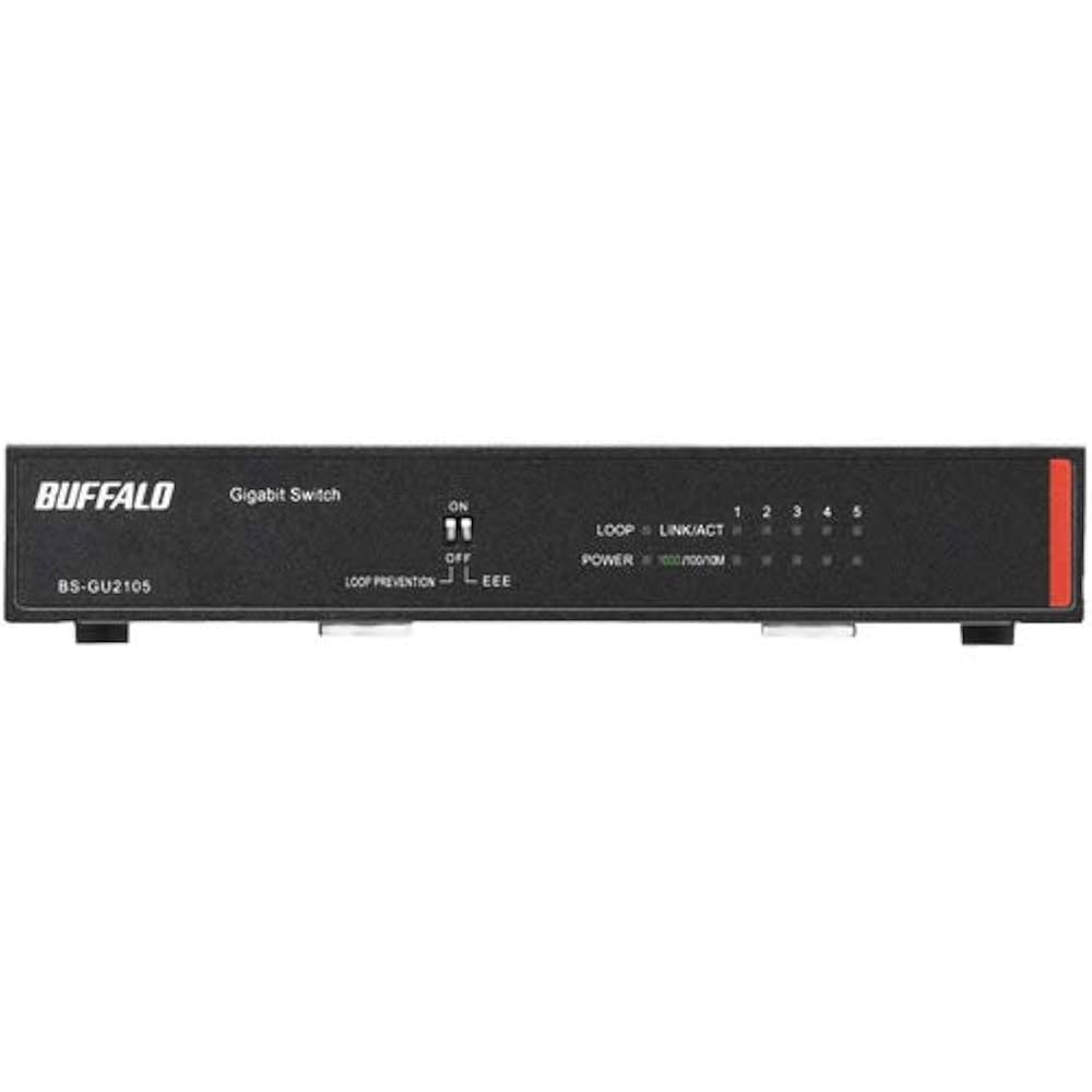 バッファロー BS-GU2105P 法人向け 1G対応 L2アンマネージスイッチ BS-GU2105P 法人向け Giga対応 Layer2 アンマネージスイッチ 1本