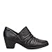 Clarks Black's Emily 2 Cove Pump, Black Leather, 10 Wide US