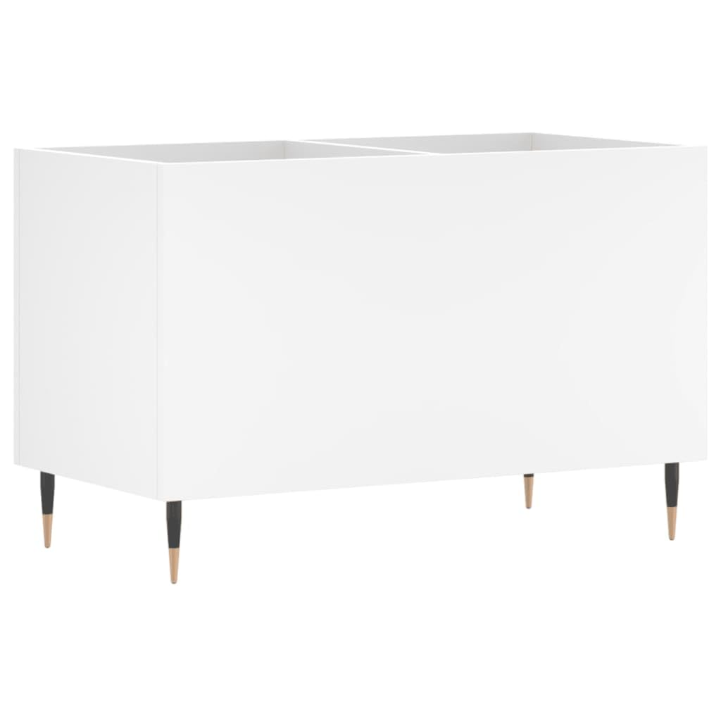Mobile Porta Dischi Bianco 74,5x38x48 cm in Legno Multistrato-Supporto per Giradischi,Supporto per Giradischi in Legno,Supporto per Giradischi con Spazio di archiviazione