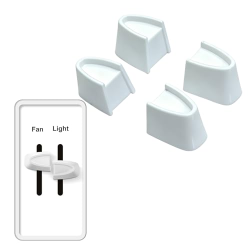 4 PCS Dimmer Switch Knob Dimmer Replacement Knob Compatible Replacement Set of Two Split Compatible with Lutron Skylark Fan Speed & Light Control