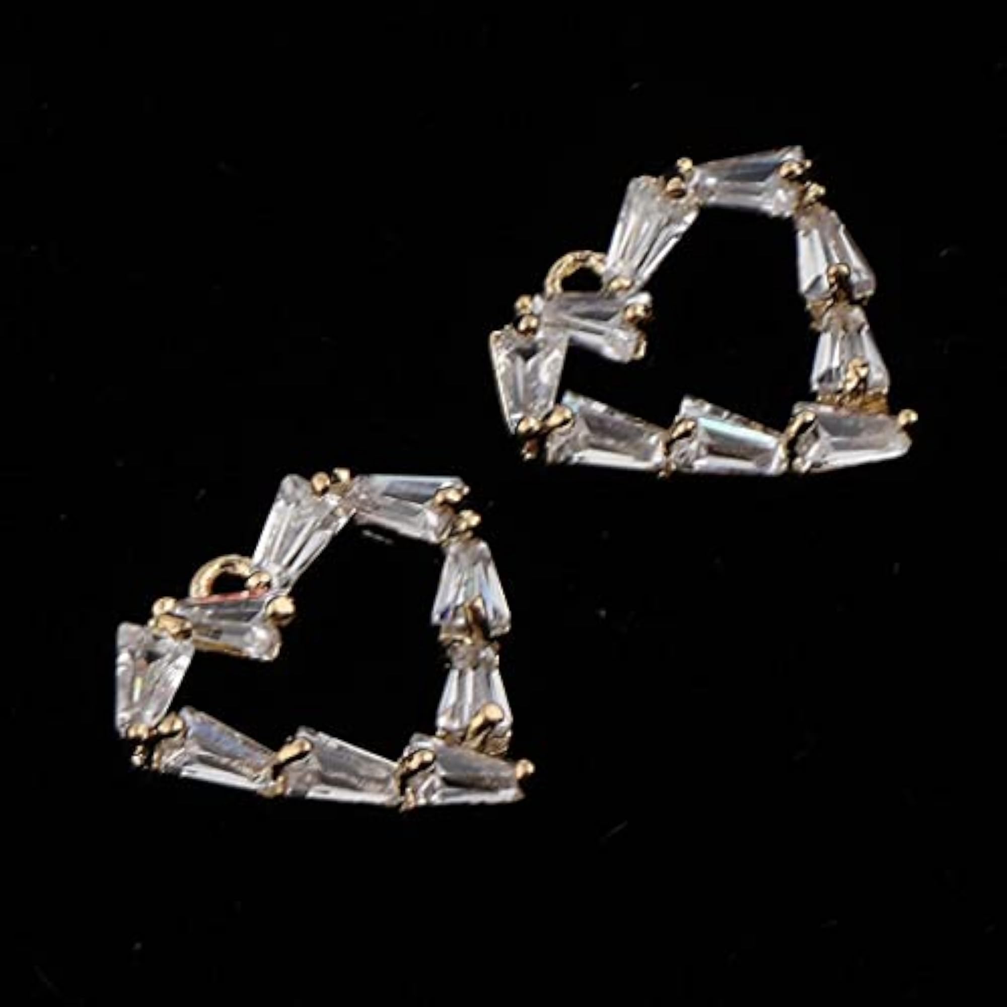 2Pcs Glass Pendant Charms Earring Drop Dangle DIY Jewelry Findings