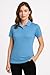 Animal Den Women's Dry-Fit Golf Polo Shirts 3-Button Golf Polo's in 20 Colors XS-3XL Shirt LtBlue-M