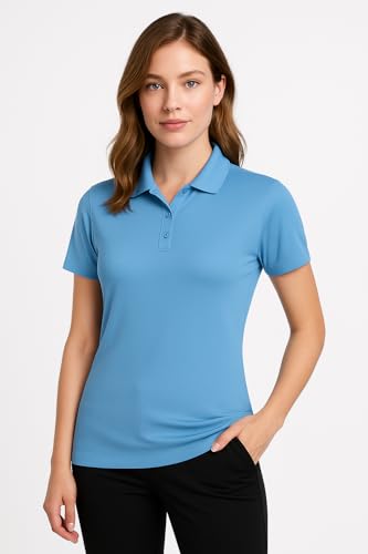 Image of Opna Women's Dry-Fit Golf Polo Shirts 3-Button Golf Polo's in 20 Colors XS-3XL Shirt