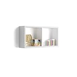 MOBILI FIVER, Estante en Forma de Cubo First, Color Blanco Mate, Aglomerado y Melamina, Made in Italy