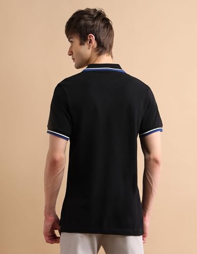Image of U.S. Polo ASSN. Solid Slim Fit Polo T Shirts for Men - 100% Cotton, Half Sleeve Mens Tshirt