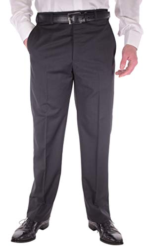 Zanella Todd Luxury Wool Men Trousers - Modern Fit Flat Front Dress Pants