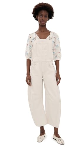 Free People Womens Good Luck Overalls Milk XL