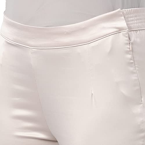 Image of GO COLORS Women Mid Rise Polyester Shiny Pant