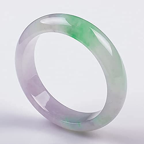 Bracelet jade naturel femme 56 mm violet vert pour sublimer les poignets fins