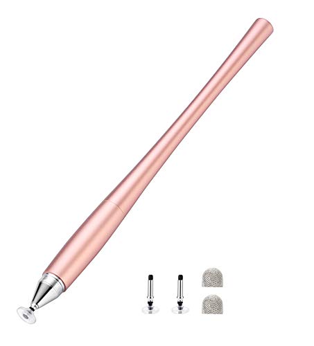 Stylus for iPad, CCIVV Disc Stylus Pen Compatible for Apple iPhone iPad Pro, Surface and Capacitive Touch Screens (Rosegold)
