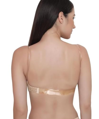 Image of Brachy Women's Polycotton Padded Underwire Strapless Bra Beige