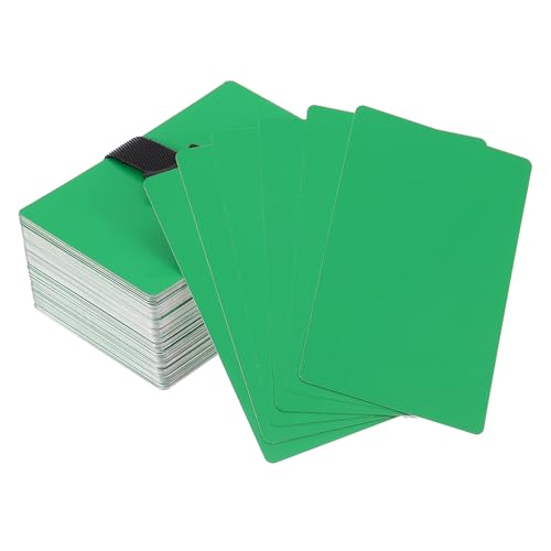 Cartes de visite vierges en métal de 0,21 mm | Finition aluminium anodisé vert PATIKIL