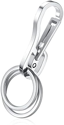 PICKBEAU Car Keychain Accessories with Stainless Steel Suit for Chevrolet, Ford, Buick, Jeep. (stainless steel)