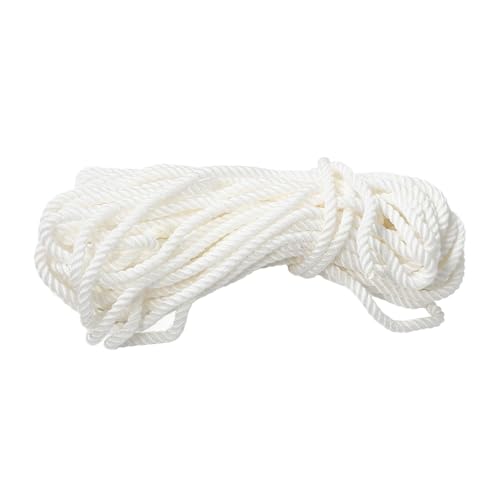 Sosoport 1 Roll White Nylon Rope for Yacht Docking Heavy Duty Anchor Line for Mooring Durable and Abrasion Resistant Cable for Various Applications
