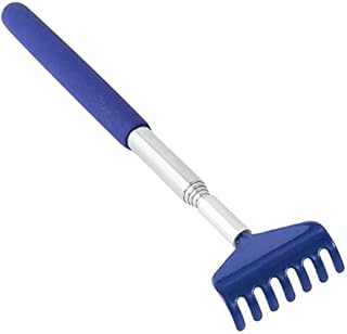 11ZHIOPRO Back Scratcher, Stainless Steel Back Scratcher Massager, Telescoping Scratching Tool, Portable Extendable Back Scratcher with Telescopic Handle for Human & Pet (Blue)1