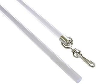 GARDINIA Draw Rod For Curtains And Drapes, Includes Metal Hooks, 2-Pack, Length 100 cm, Plastic, Transparent