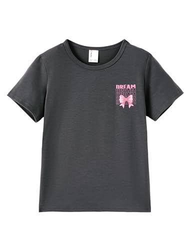 Image of PATPAT Girls Crewneck Short Sleeve Graphic Tees Animal Print Shirts Cute Summer Outfits 5-12 Years