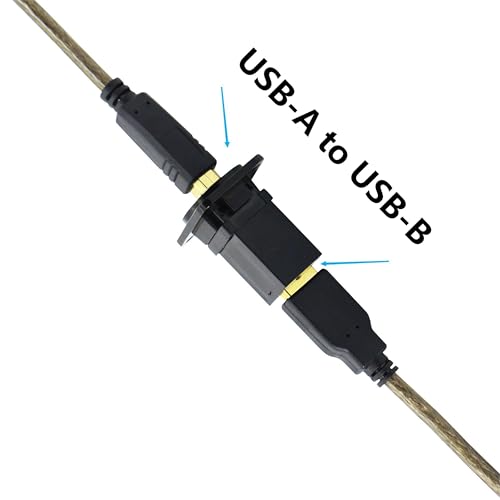 Adaptador USB 2.0 B a USB A Panel Montaje D miniatura 4
